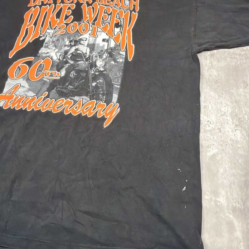 Vintage Daytona Beach Bike Week Shirt 2001 Double Sided Biker Florida Harley USA - Picture 3 of 8